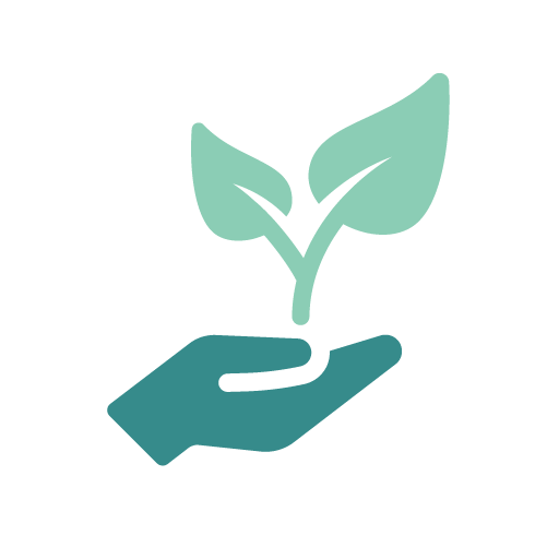 Environment Icon Hand Holding a Plant